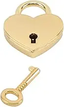EJY Retro Mini Love Heart Shape Padlock Suitcase Luggage Lock with Keys for Gym,Sports,Employee Locker,Outdoor