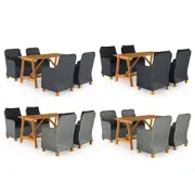 Garden Dining Set Outdoor Furniture Setting Lounge Dining Set Patio vidaXL