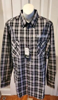 Men's Western Jack Daniels Cotton Dress Shirt --X Large