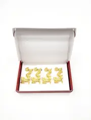 Williams Sonoma Lunar Gold Dragon Chopsticks Rests Set of 4 NEW