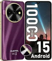 OUKITEL C59 Android 15 Smartphone Without Contract, 10000 mAh Mobile Phone Cheap, 16GB + 128GB Mobile Phone Without Contract, 6.88 Inch HD+ Simlock-free Mobile Phones, 120LM Torch, 13MP + 5MP, Dual 4G