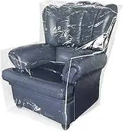 Transparent Plastic Sofa Cover Thick Waterproof & Clear Plastic Sofa Cover Protector for Dirt Stains Hair Pee Scratches Full-Coverage Slipcover for Storage & Moving Against Cat Dog Clawing