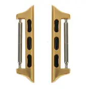 4 PCS for Apple Watch 38mm Metal Strap Connector Metal Buckle(Gold)