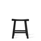 Maggie Solid Oak Workers Stool Dining Stool Black