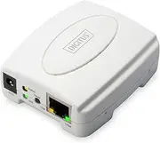 DIGITUS Fast Ethernet Print Server with USB 2.0, 1x RJ45, 1x USB A, Operating System Independent, Printer Server, DHCP Capable, TCP/IP, Easy Installation, Includes Power Supply, White