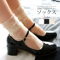 在飛比找蝦皮購物優惠-✿花奈子✿日本 蕾絲短襪 日系 蕾絲網襪 可愛花柄 蕾絲款 
