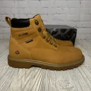 Wolverine Floorhand Steel Toe Boots Men’s 8.5 Leather Wheat 6 in Waterproof New
