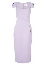 Roland Mouret Wool-blend Midi Dress - Purple - 6 (UK10 / S) 6 (UK10 / S)