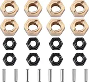 Modification Accessories 8Pcs Brass Hex Wheel Widening Adapter for 1/24 RC Crawler Car for FMS FCX24