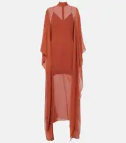 [Taller Marmo] Taller Marmo Lanzarote silk chiffon kaftan AU 14 red
