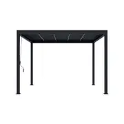 Coolaroo 3 x 3.6m Mandalay Gazebo With LED Louvres And Misting Jets