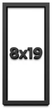 8x19 Shadow Box Frame Black | 2 Inches Deep Real Wood Contemporary Shadowbox Dis