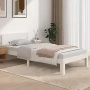 Bedroom Furniture Bed Frame Without Mattress White 90x190 cm