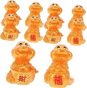 Garneck Chinese New Year Snake Charms Resin Snake Charm Pendants 10pcs DIY Jewelry Beads for Bracelets Necklaces Keychains