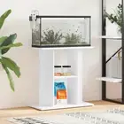White Aquarium Stand 60x30x60 cm Engineered Wood Fish Tank Furniture Storage