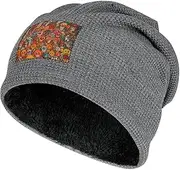 [QMNLKH] Comfortable Peacock Feathers Elephant Printed Winter Pullover Hat for Men and Women with Thick Style Soft and Warm