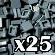 NEW LEGO - TILES - 1 x 1 - Gray Dark Bluish tile x 25 - smooth flat grey 1x1