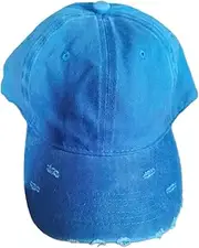 [WWBDZSW] Vintage Baseball Cap,Distressed Washed Cotton Trucker Dad Hat,Adjustable Denim Leisure Fashion Sun Hat for Man Women Outdoor,Soft Crown Unstructured-Blue B||1pc