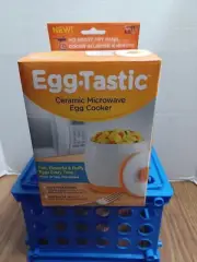 NEW* Egg-Tastic Ceramic Microwave Egg Cooker and Poacher for Fast, Fluffy Eggs