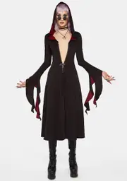 [Punk Rave] Gothic Retro Wizard Long Hooded Coat
