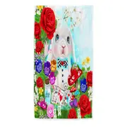 Adorable Kids Painting the White Rabbit Beach Towels Medium Large Extra Large