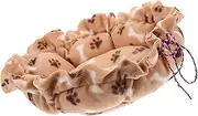 Comfortable Puppy Bed Cartoon Shaped Pet Cushion for Home All Season Use Soft Cozy Dog Nest for Small to Dogs and Cats Relaxation Spot Milk Paw Print