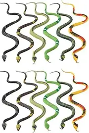 Rubber Snake, Rubber Snake Realistic Snake Toy Rainforest Reptile Fake Snake for Party Favors Garden Props 12 Pcs, Fake Snake