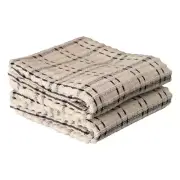 Royale Black Checkered Cotton Kitchen Towel (Set of 2)