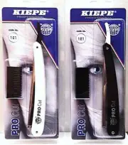 KIEPE PROFESSIONAL RAZOR - Cutthroat Razor and Hair Thinning Comb - FREE Blades