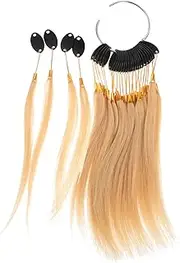 Vaguelly 1 Set Hair Color Sample Ring for Testing Real Human Hair Shades Practice Strands for Stylists and Learners Strands Included
