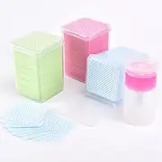KADS 375 Pcs nail cotton pads,1 pull-down pump dispenser bottle, super absorbent soft non-woven eyelash glue wipes, nail polish wipe for eyelash extension products and nail oil bottle