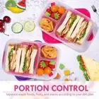 Lunch Box for Sandwich Microwave Safe Food Storage Containers Portable Stackable