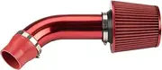 KAC 3" Universal Cold Air Intake System Kit Filter & Clamp Accessory Replacement for Honda CR-V 1999-2020, Honda Civic 1999-2020, Odyssey 1998-2021, Hyundai Sonata 1999-2021 -Air Intake Kit (Red)