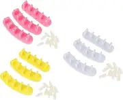 DRESSOOS Nail Art Practice Stand 9pcs Plastic Nail Tips Display Fine Workmanship Lightweight Design for Professional Personal Use