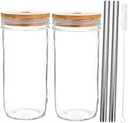 MAGICLULU Multi-Function Mason Cups Juice Cups Glass Mason Mugs Beverage Supply for Daily Use