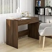 Brown Oak Desk - 101x50x76.5 cm Engineered Computer Table, Home Office Workstation with Two Drawers for Writing, Reading, or Gaming