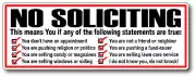 No Soliciting Vinyl Decal Sticker Solicitors Solicit Sign No Trespassing