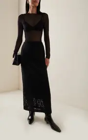 [Proenza Schouler] Jasmine Stretch-Lace Maxi Skirt