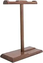 Headphone Stand Natural Walnut Simple Headphone Holder Double Hook Suitable for All Headphones Headset Holder