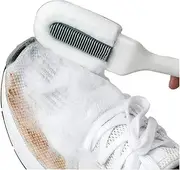 Andiker Professional Cleaning Shoe Brush, Multifunctional Long Handle Shoe Brush Cleaner, Hangable Soft Bristle Shoes Cleaning Scrubber (White)