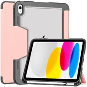 MCC Shockproof iPad (A16) 11" 11th Gen 2025 Tri-Fold Case Cover Apple Pencil Slot Kids [Pink]