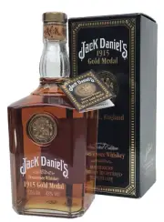 Jack Daniels 1915 Gold Medal Tennessee Whiskey Rare 1 LITRE 43% Box/Tag - MINT!!