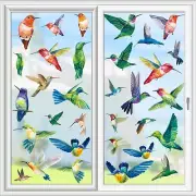 38 Pcs Large Hummingbird Decals Anti Collision Window Glasses Clings