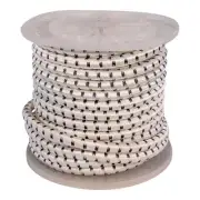 WHITE WITH BLACK TRACER 3/8" BUNGEE CORD 100' LENGHT