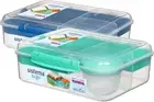 TO GO Bento Box Cubes 1.65 L School Lunch Boxes with Compartments Snack Pots