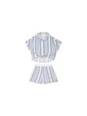 [GIVENCHY KIDS] Shirt Short Set 10A BLUE WHITE