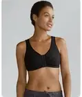 Amoena 'Frances' Non Wired Soft Front Fastening Post Surgical Bra Black US XS