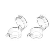 2 Pcs 30mm Protective Cover Waterproof Button Shell for Push Button Switch Clear