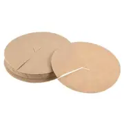 12pcs 5.4" Mulch Ring Round Nonwoven Mat Tree Cover Garden Plant obstacle, Beige