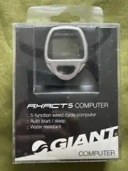 NEW NIP SILVER GIANT AXACT 5 WIRED CYCLE COMPUTER BICYCLE UNIVERSAL